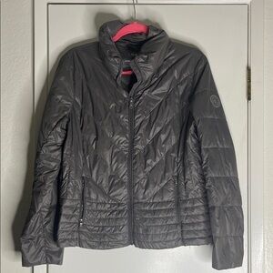 Ralph Lauren Women's Packable Ultra light-weight  Down Charcoal Puffer Jacket M